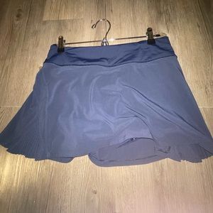 Navy Lululemon Play Off the Pleats Mid Rise Skirt